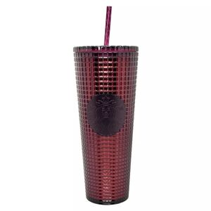 BRAND NEW Starbucks Holiday Cranberry Red Plum Jewel Cold Cup Tumbler 24 oz